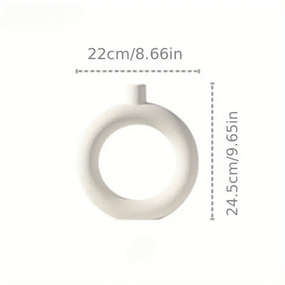 White ceramic designer vase