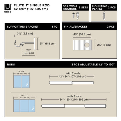 Flute Curtain Rod